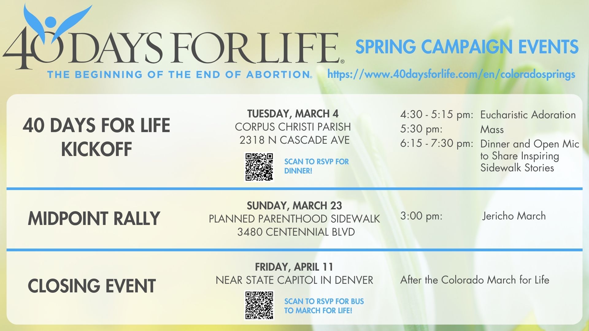 40 Days for Life Kickoff